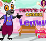 Peppy’s pet  caring lemur