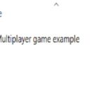 Multiplayer game example